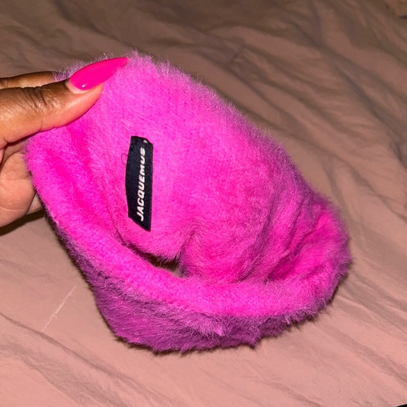 Jacquemus Pink Fur Headband - Picture 7 of 7
